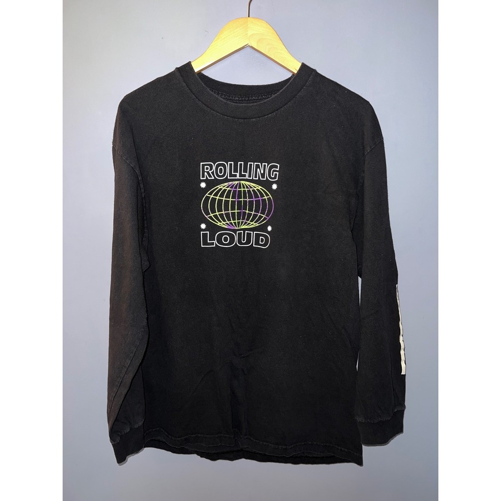 Rolling Loud Miami 2019 Music Festival Long Sleeve Graphic Tee Black Large